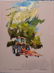 Tableau de Mick-Droux : le tracteur du Margeriaz