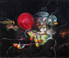 Tableau de Mick-Droux : la bonbonnière et le ballon