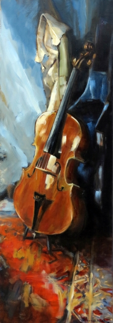 Tableau de Mick-Droux : le violoncelle